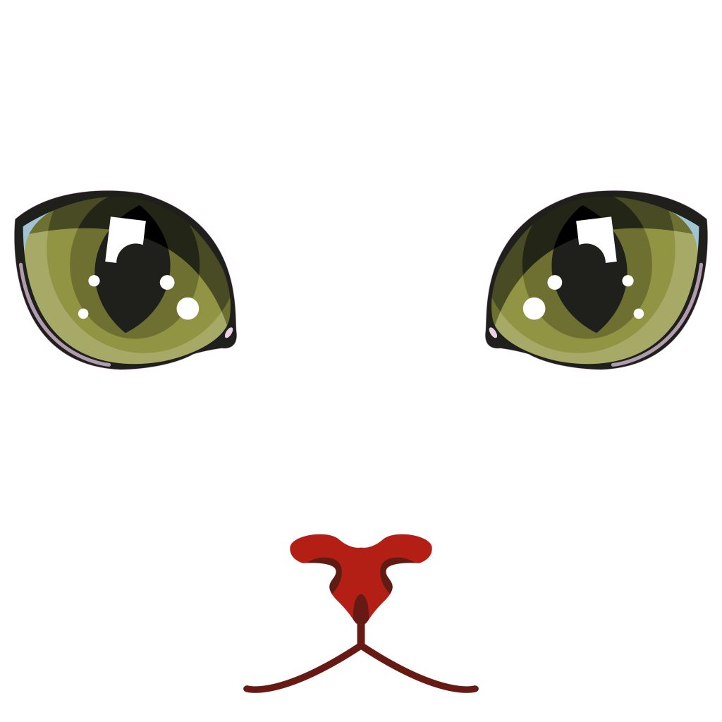 Кот с глазами к носу